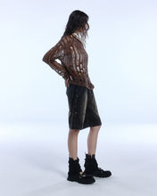 Load image into Gallery viewer, SIN MESH SWEATER_BROWN
