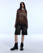 Load image into Gallery viewer, SIN MESH SWEATER_BROWN
