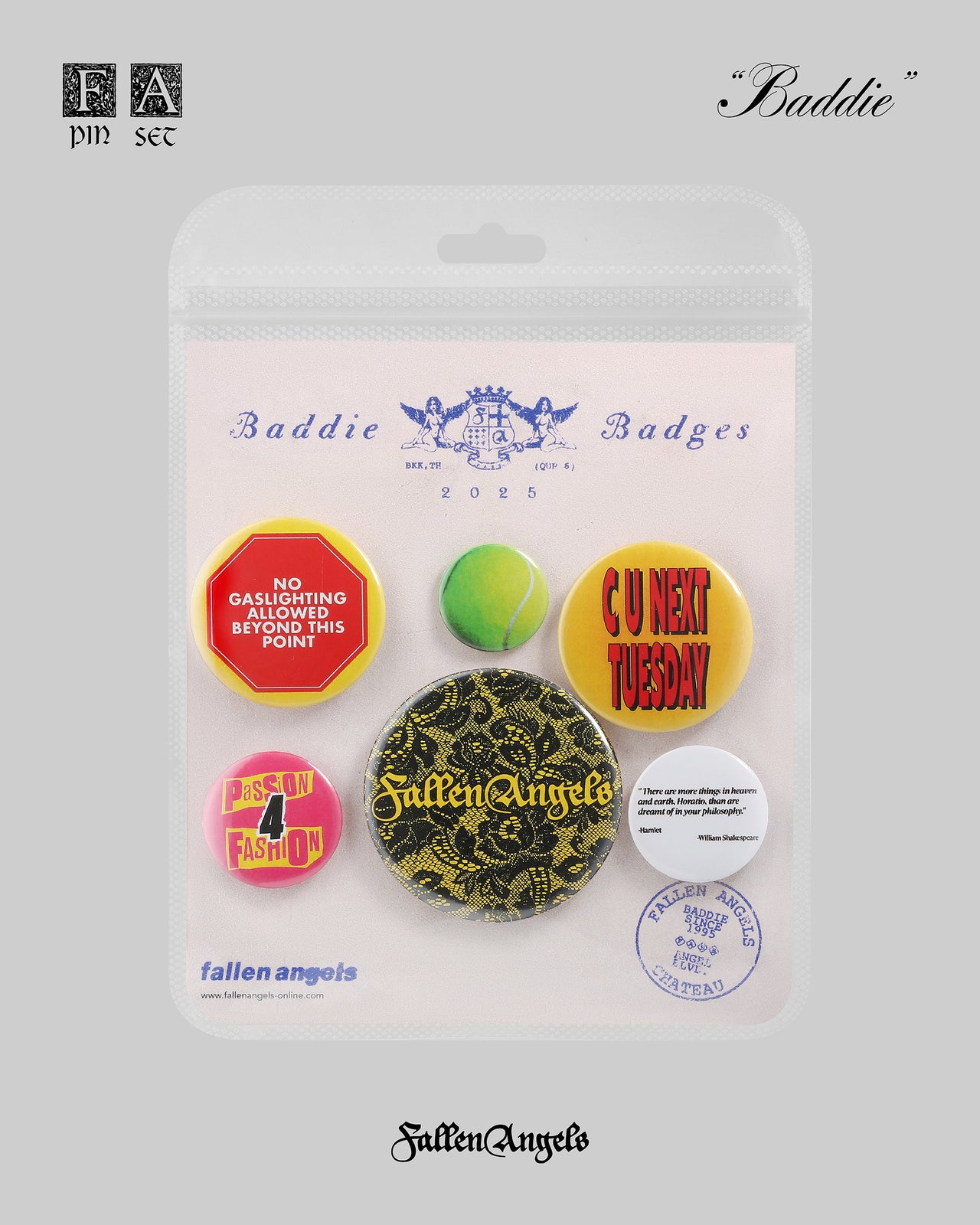fallen angels FA PIN SET_BADDIE