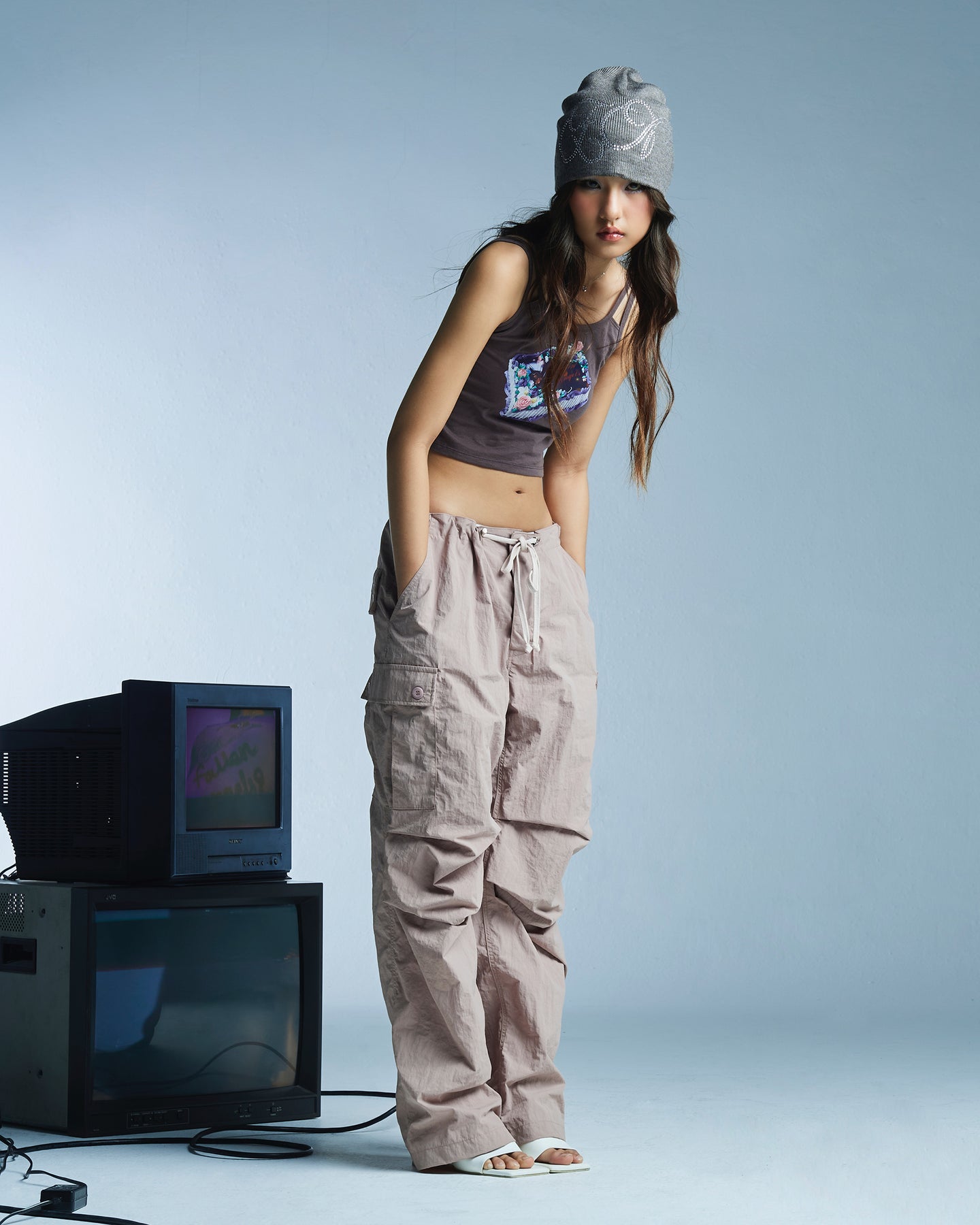 TOMMY CARGO PANTS_PINK